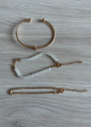 3 set Gold Boho Bangle & Bracelets, Pearl, Rhinestone, Infinity Knot, brand: NO LABEL, condition: New with tags, £2.00, £2.80 includes Buyer Protection
