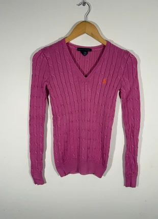 Pull Ralph Lauren torsadé rose, marque: Ralph Lauren, état: Très bon état, taille: S / 36 / 8, 49,00 €, 52,15 € Protection acheteurs (Pro) incluse