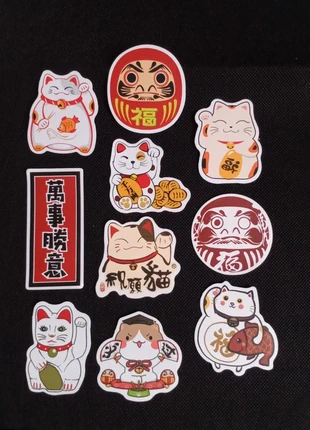 Lot 10 stickers Objets chanceux Japonais, zustand: Sehr gut, 4,50 €, 5,43 € inklusive Vinted-Käuferschutz
