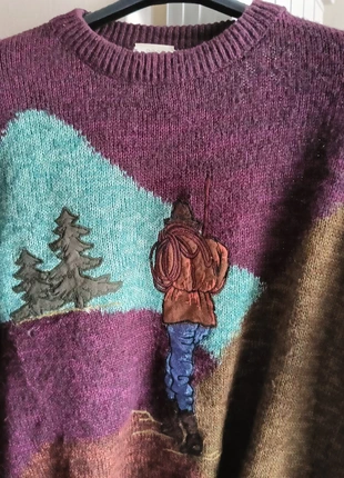 Maglione vintage anni 80-90 alpaca e lana grafica montagna escursionista, marke: 4 castella, zustand: Sehr gut, größe: L, 55,00 €, 58,45 € inklusive Vinted-Käuferschutz