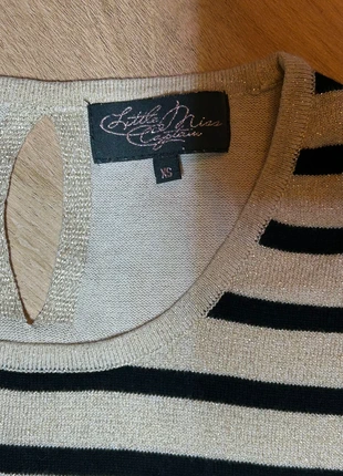 Petit pull léger marinière miss captain 36 38 Marine et beige avec des fils dorés manches 3/4, brand: Miss Captain, condition: New without tags, size: S / 36 / 8, €12.00, €13.30 includes Buyer Protection