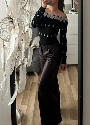 ASOS noir – body épaules nues chic festif, état: Neuf sans étiquette, taille: L / 40 / 12, 12,00 €, 13,30 € Protection acheteurs incluse