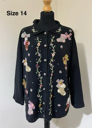 Vintage B.P. Design Christmas Cardigan - Size Large / 14, brand: BP Design, condition: Very good, size: M / UK 12-14, £25.00, £26.95 includes Buyer Protection