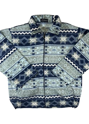 Polaire vintage full zip motifs aztec bleu – AlexCar (L) - 80/90’s/2000’s, brand: Vintage Dressing, condition: Very good, size: L, €29.00, €31.15 includes Buyer Protection Pro