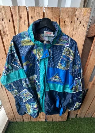 Veste Coupe-Vent Vintage Jeantex 90s Abstract Art Pattern Pluie (L/XL), brand: Jeantex, condition: New without tags, size: XL, €29.00, €31.15 includes Buyer Protection