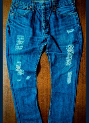 Jeans uomo L blu distressed strappati vintage fit casual denim streetwear, marque: Levi Strauss & Co., état: Très bon état, taille: L, 14,90 €, 16,35 € Protection acheteurs incluse