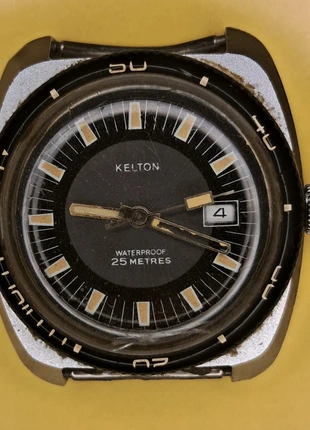 Kelton Water 25 Metres Vintage Diving Watch Mechanical Movement French, marque: KELTON, état: Bon état, taille: 30–38 mm, 15,00 €, 16,45 € Protection acheteurs (Pro) incluse
