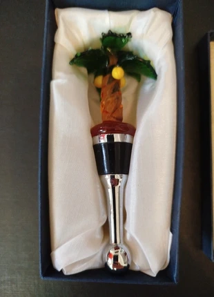 Bouchon palmier vintage verre et métal, état: Très bon état, 10,00 €, 11,20 € Protection acheteurs incluse