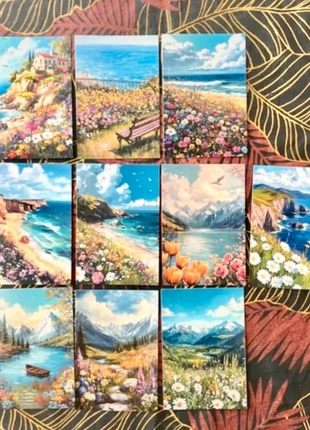 SALE! 10 ansichtkaarten 'Landschappen' achterzijde blanco, staat: Nieuw zonder prijskaartje, € 2,95, € 3,80 inclusief Kopersbescherming