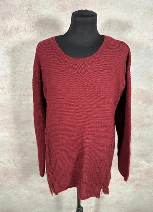Pull Maille Torsadée Cable Knit Vintage Cozy rouge profond tricot dense taille S/M, brand: Vintage Dressing, condizioni: Ottime, taglia: S / IT 40 / EU 36, €10.00, €11.20 include la Protezione acquisti Pro