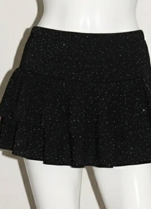 Mini Jupe Short Volants Noire Pailleté ~ T M.38 Neuve, marca: Tendance, estado: Muito bom, tamanho: M / 38 / 10, €47.99, €51.09 inclui Proteção do Comprador