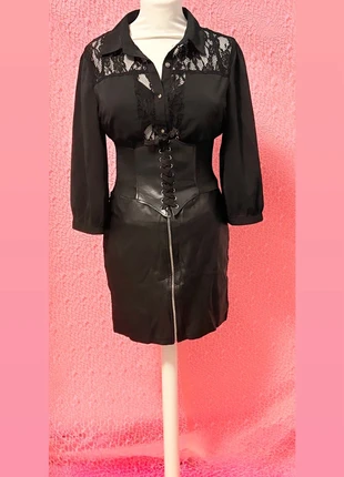 Gonna in pelle nera, marca: New Collection, estado: Novo sem etiquetas, tamanho: M / 38 / 10, €7.00, €8.05 inclui Proteção do Comprador