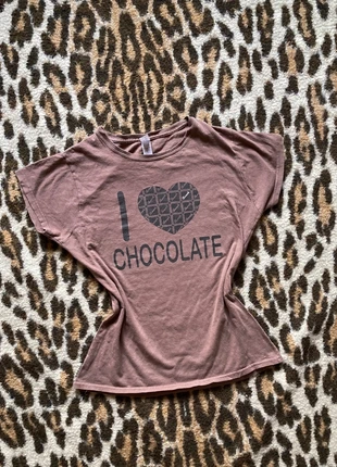 vintage 2000s Top mit Schrift „I love chocolate“ 00s y2k, brand: Vintage Dressing, condizioni: Buone, taglia: XS / IT 38 / EU 34, €13.00, €14.35 include la Protezione acquisti