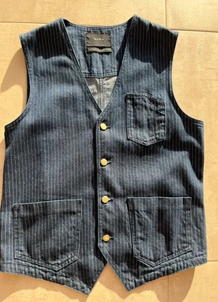 Gilet/ Waistcoat taille M rayé– style workwear / vintage – excellent état, marca: Zara, estado: Muito bom, tamanho: M, €32.00, €34.30 inclui Proteção do Comprador