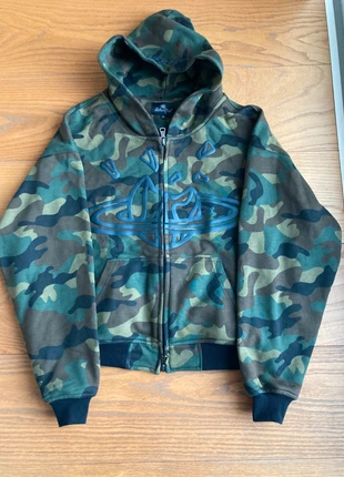 Camo Zip Hoodie Cropped Broken Planet – Y2K streetwear style, marca: Broken Planet, estado: Nuevo sin etiquetas, tamaño: S, 81,00 €, 85,75 € Protección al comprador incluida