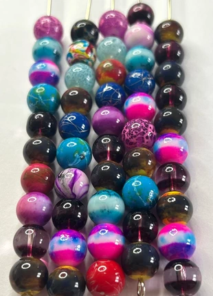 A696, lot de 50 perles en verre de 10mm, staat: Nieuw zonder prijskaartje, € 5,00, € 5,95 inclusief Kopersbescherming Pro