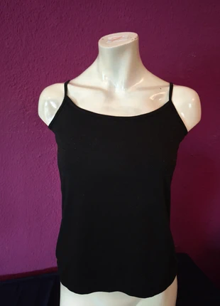 Camiseta de tirantes negra, marca: Publicar sin marca, estado: Satisfatório, tamanho: XL / 42 / 14, €5.00, €5.95 inclui Proteção do Comprador