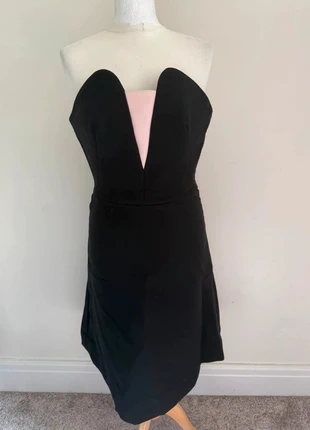 Osman London Black & Blush Strapless Sweetheart Midi Dress – Size 6 – Excellent Condition, brand: OSMAN, condition: Very good, size: XS / UK 4-6, £70.00, £74.20 includes Buyer Protection