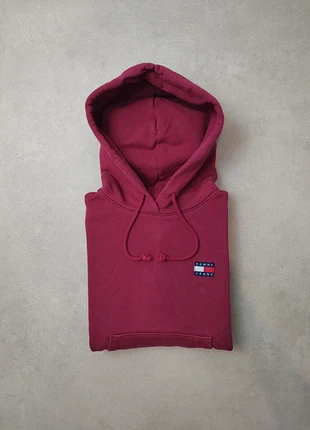 Sweat à Capuche Femme Tommy Jeans Bordeaux Taille M - 100% Coton, merk: Tommy Jeans, staat: Heel goed, maat: M / 38 / 10, € 30,00, € 32,20 inclusief Kopersbescherming