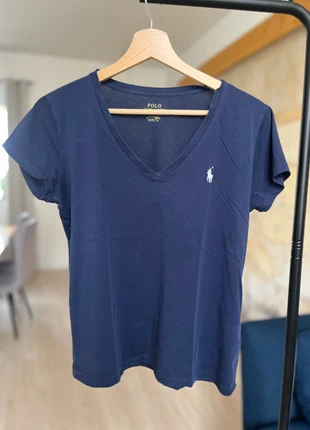 Tee shirt Ralph Lauren bleu marine col v, brand: Ralph Lauren, condition: Very good, size: S / 36 / 8, €8.00, €9.10 includes Buyer Protection