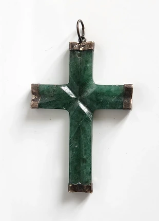 Grande croix en pierre fine, néphrite, pierre de guérison, brand: Pierre, condition: Very good, €6.00, €7.00 includes Buyer Protection Pro