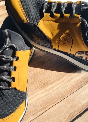 👟 Baskets Rieker cuir jaune & léopard – T40, brand: Rieker, condition: Very good, size: 40, €20.00, €21.70 includes Buyer Protection