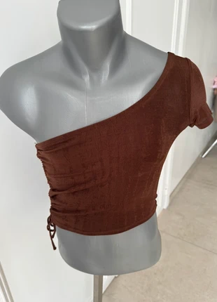 Top court 1 manche couleur chocolat, marque: H&M, état: Très bon état, taille: S / 36 / 8, 3,00 €, 3,85 € Protection acheteurs incluse