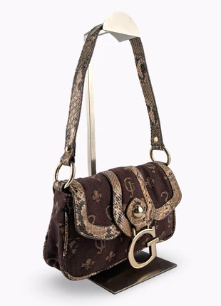 Guess 2000s Brown Monogram Shoulder Bag – Snake Print & Gold G Logo Y2k, marque: GUESS, état: Très bon état, 99,99 €, 105,69 € Protection acheteurs (Pro) incluse