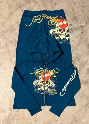 Ensemble Ed Hardy jogging sweat à capuche zip survêtement coton ladies y2k printed SE3-9, brand: Ed Hardy, condition: Very good, size: XL / 42 / 14, €59.90, €63.60 includes Buyer Protection