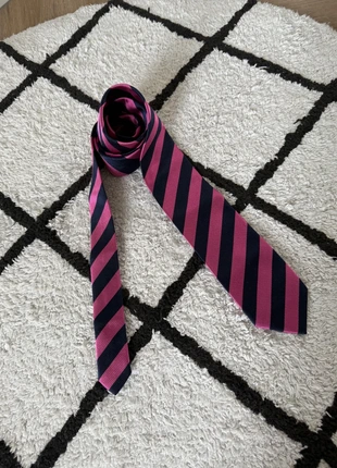 New pink blue stripe streep El Cravatte tie stropdas gravata cravate cordite gestreept luxe zijde, merk: e l cravatte, staat: Nieuw zonder prijskaartje, € 15,99, € 17,49 inclusief Kopersbescherming
