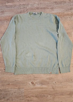 Pull ras du cou Carhartt Homme taille M logo brodé Vert clair, brand: Carhartt, condition: Very good, size: M, €30.00, €32.20 includes Buyer Protection