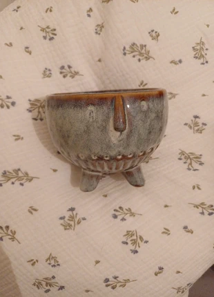 Petit pot visage céramique, marque: Inconnu, état: Neuf sans étiquette, 3,00 €, 3,85 € Protection acheteurs incluse