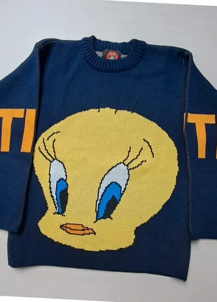 Pull hiver col rond Looney Tunes édition 1997 Titi logo brodé broderie taille M laine, marque: Looney Tunes, état: Très bon état, taille: M, 70,00 €, 74,20 € Protection acheteurs incluse
