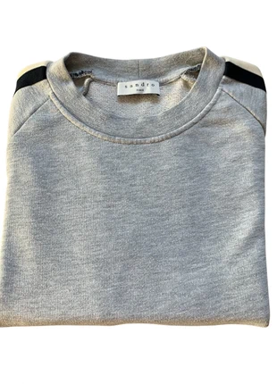 Sandro – Sweat col rond Sandro gris chiné à bandes rayées taille M homme, marque: Sandro, état: Très bon état, taille: M, 30,00 €, 32,20 € Protection acheteurs incluse