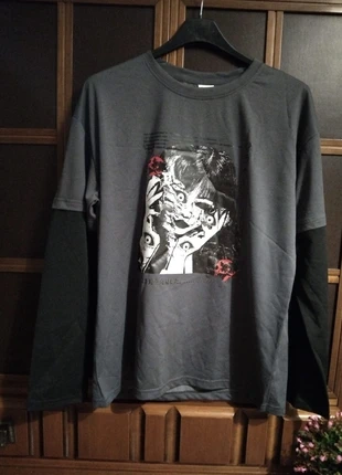 💀🎌 Gore Anime Grunge Double Layer Shirt | Unisex Oversize Japanese Emo Y2K Streetwear Style, brand: y2k goth, condizioni: Nuovo senza cartellino, taglia: L, €18.00, €19.60 include la Protezione acquisti