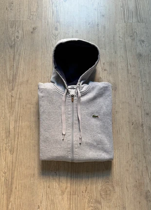 Gilet/Sweat à Zip à capuche Gris Lacoste Taille M Homme Logo Brodé | 23, marke: Lacoste, zustand: Sehr gut, größe: M, 45,00 €, 47,95 € inklusive Vinted-Käuferschutz