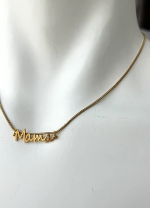 🤰Particolare collana "Mama" in acciaio inossidabile dorato - 45 cm - Nuova🤰, marque: Handmade, état: Neuf sans étiquette, 16,90 €, 18,45 € Protection acheteurs incluse