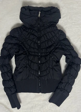 Doudoune noire matelassés maxi col japan style, brand: Vintage Dressing, condition: Very good, size: XS / 34 / 6, €38.00, €40.60 includes Buyer Protection Pro