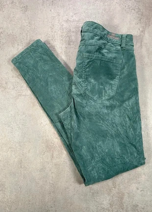 Pantalon Vintage En Velours Côtelé / Corduroy Lauren Conrad vert froissé taille 14, marca: Vintage Dressing, estado: Muito bom, tamanho: XL / 42 / 14, €9.00, €10.15 inclui Proteção do Comprador Pro