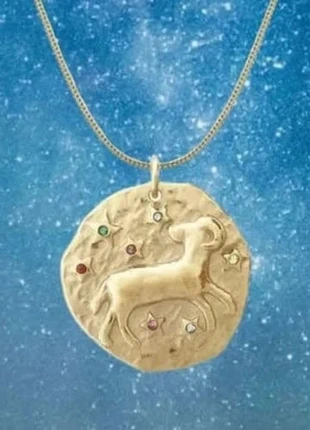 Collier doré avec pendentif plaque signe du zodiaque bélier + pochette offerte, brand: L'instant Bijoux, condition: New with tags, €16.00, €17.50 includes Buyer Protection