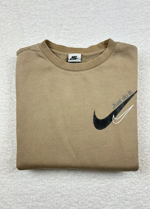 Pull Sweat-Shirt Hoodie Nike "Just Do It" Beige/Marron - Swoosh Oversize - Taille S, brand: Nike, condition: Good, size: S, €10.00, €11.20 includes Buyer Protection