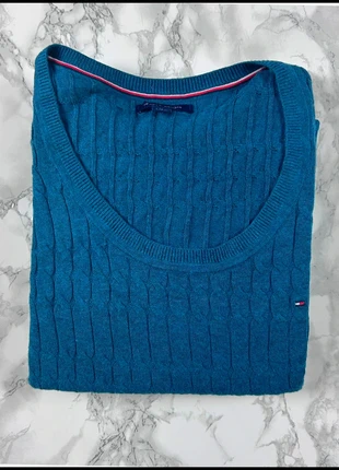 Sweat/Pull Tommy Hilfiger Bleu / Torsadé/ Col Rond / Logo brodé / Taille XL Femme, marke: Tommy Hilfiger, zustand: Sehr gut, größe: XL / 42 / 14, 28,00 €, 30,10 € inklusive Vinted-Käuferschutz
