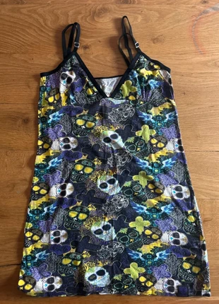 Nuisette Têtes de Mort Colorées – Vibe Fun Freegun, marque: Freegun, état: Bon état, taille: M / 38 / 10, 3,00 €, 3,85 € Protection acheteurs incluse