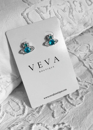 New Veva Boutique 925 Silver Blue Saturn Earring Studs, brand: veva boutique, condition: New with tags, £9.95, £11.15 includes Buyer Protection