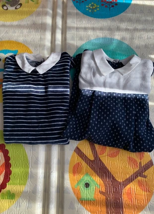 Set 2 tutine con piedini in ciniglia, marca: Coccodé, estado: Nuevo sin etiquetas, tamaño: 3-6 meses / 62 cm, 6,00 €, 7,00 € Protección al comprador incluida