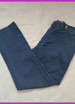 Pantaloni blu scuro tessuto effetto velluto, merk: Boutique Italiana, staat: Heel goed, maat: W42 | FR 52, € 15,00, € 16,45 inclusief Kopersbescherming