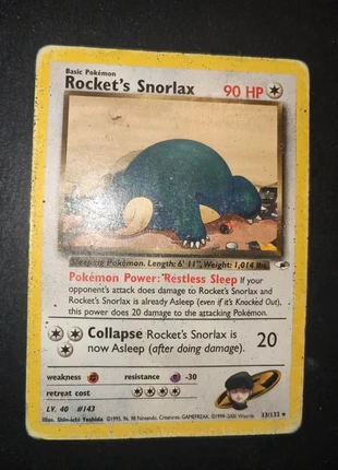 Rocket's Snorlax 33/132 Gym heroes, marque: Pokémon, état: Bon état, 13,90 €, 15,30 € Protection acheteurs (Pro) incluse