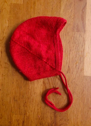 Gebreide muts wol zijde rood, marque: Merino, état: Très bon état, taille: 1-2 ans, 49 cm, 7,00 €, 8,05 € Protection acheteurs incluse