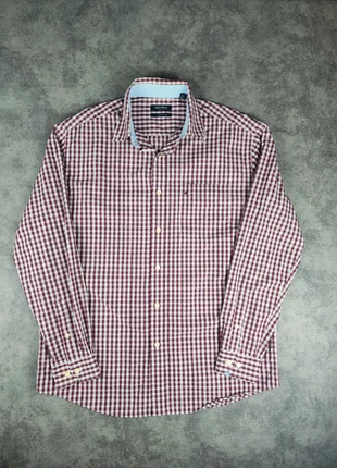 Chemise à carreaux manches longues Nautica - blanc et bordeaux logo brodé - Taille L (16 pouces), brand: Nautica, condition: Very good, size: L, €10.00, €11.20 includes Buyer Protection