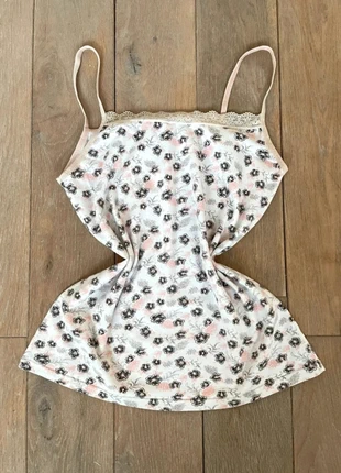 Cute Vintage White Pink Black y2k Flower Pattern Lace Top 38 !, merk: Vintage Love, staat: Heel goed, maat: M / 38 / 10, € 3,00, € 3,85 inclusief Kopersbescherming